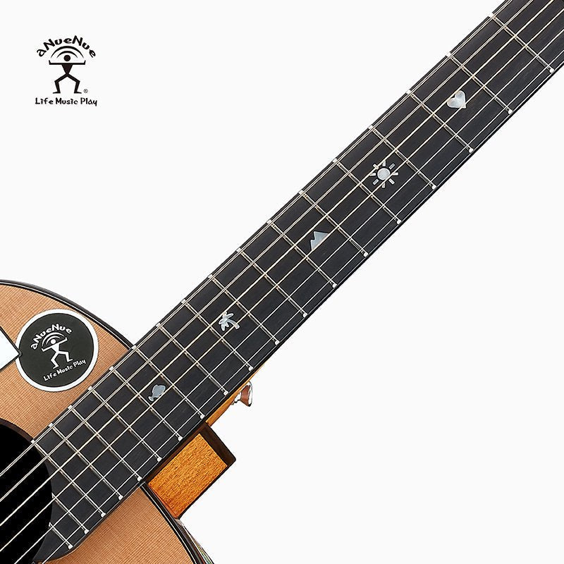 aNueNue Music Travel Love Bob Full Guitar Rosewood Fingerboard with Shell Inlays