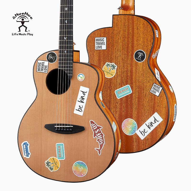 aNueNue Music Travel Love Bob Full Guitar Mahogany Back and Sides – Satin Finish