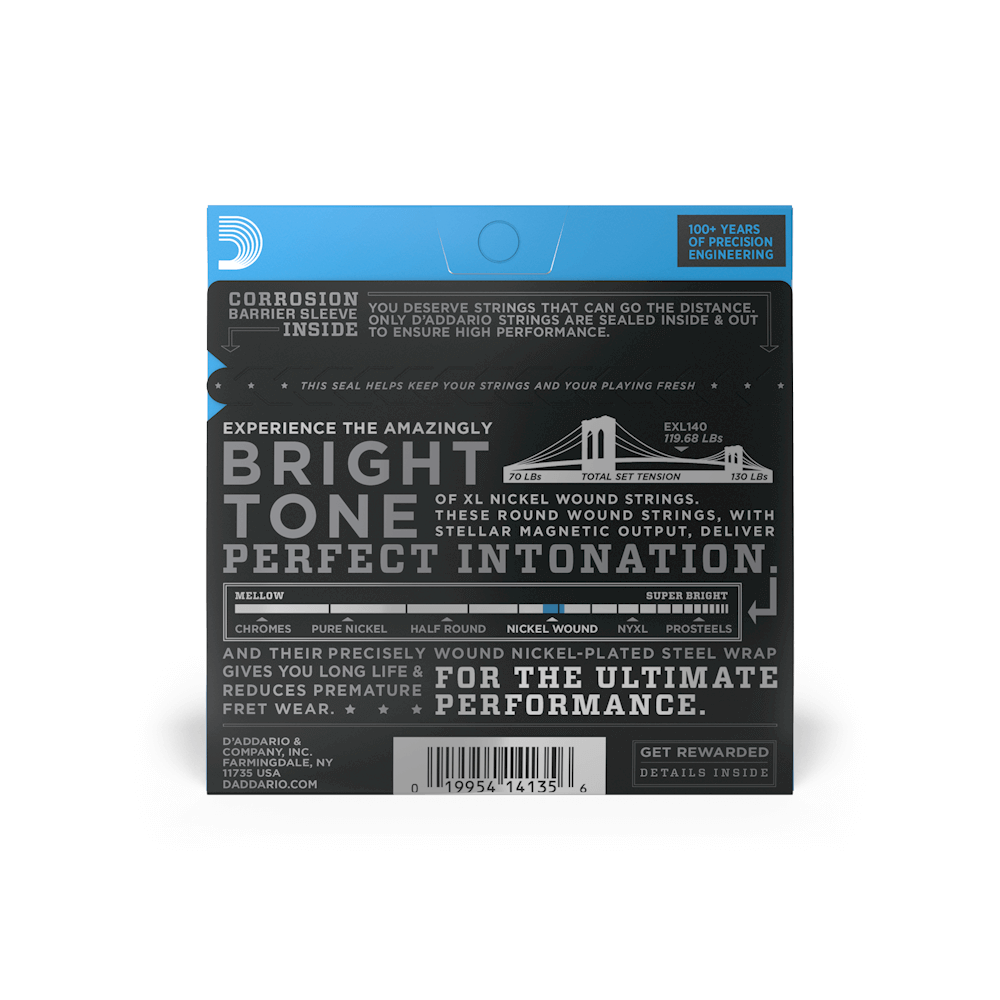 D'Addario EXL140 | XL Electric Guitar Strings 10-52