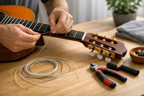 Classical Guitar Restringing Made Easy at Home