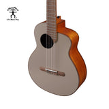 aNueNue MCN Nylon Series Travel Size Guitar Chocolate Ripple – Cedar Top and Mahogany Body Side View