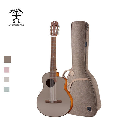 aNueNue MCN Nylon Series Travel Size Guitar – Chocolate Ripple Front View