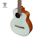 aNueNue MCN Nylon Series Travel Size Guitar Forest Jade – Cedar Top and Mahogany Body Side View