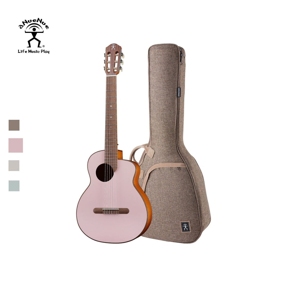 aNueNue MCN Nylon Series Travel Size Guitar – Sultan Sand Front View