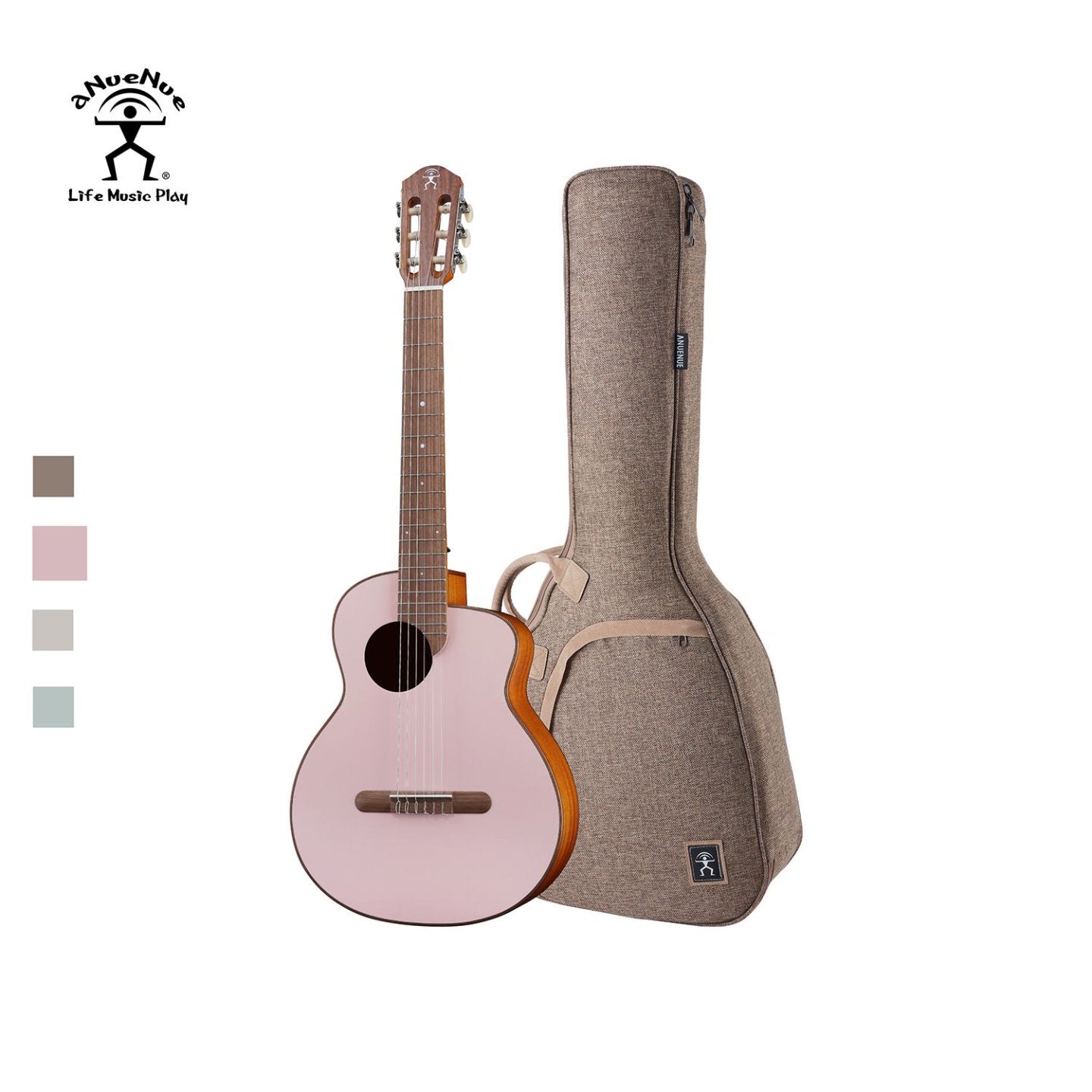 aNueNue MCN Nylon Series Travel Size Guitar – Sultan Sand Front View