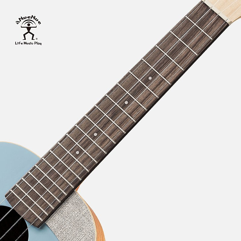 aNueNue UC-10 Arona Blue Concert Ukulele 19 Frets Rosewood Fingerboard Close-up