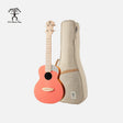 aNueNue UC-10 Color Concert Ukulele 19 Frets Living Coral with Original Linen Gigbag Front View