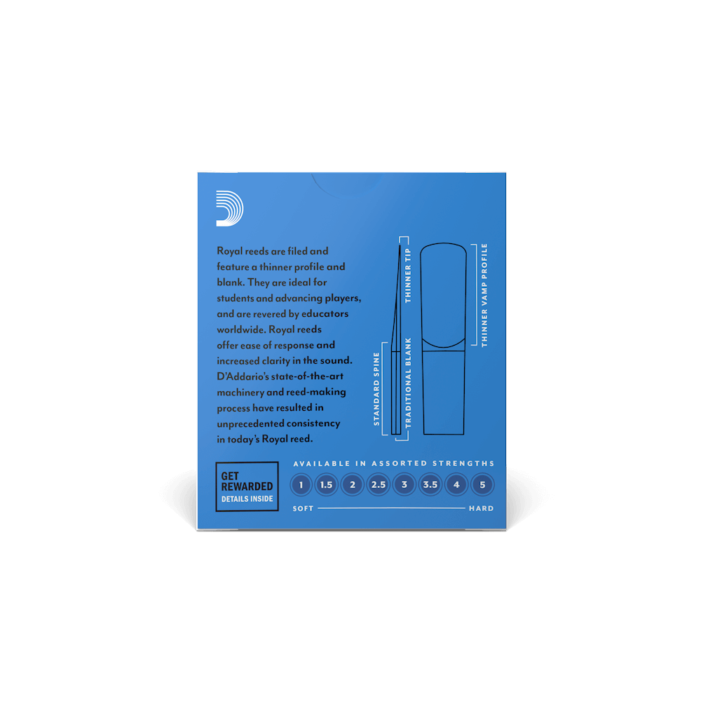 Royal by D'Addario Reed for Alto Saxophone 10-pack